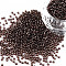 11/0 Grade A Transparent Glass Seed Beads, Silver Lined Round Hole, Round, Coconut Brown, 2x1.5mm, Hole: 0.3mm, about 3000pcs/50g