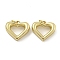 Brass Pendants, with Jump Rings, Cadmium Free & Lead Free, Long-Lasting Plated, Heart, Real 18K Gold Plated, 15x17x5mm, Hole: 3mm