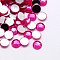 Imitation Taiwan Acrylic Rhinestone Cabochons, Faceted, Half Round, Camellia, 2x1mm, about 10000pcs/bag