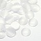 Cat Eye Cabochons, Half Round, White, 20x3.5~5mm