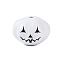 Halloween Theme Spray Painted Alloy Beads, Lead Free & Cadmium Free, Pumpkin, White, 12x12x9.5mm, Hole: 1.2mm