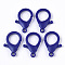 Plastic Lobster Claw Clasps, Royal Blue, 35x24.5x6mm, Hole: 3mm