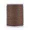 Round Waxed Polyester Cord, Taiwan Waxed Cord, Twisted Cord, Coffee, 1mm, about 12.02 yards(11m)/roll