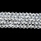 Transparent Electroplate Glass Beads Strands, Pearl Luster Plated, Faceted, Bicone, Clear, 3.5~3.8mm, about 113~115pcs/strand, 36~36.5cm