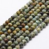 Natural African Turquoise(Jasper) Beads Strands G-D840-90-4mm-1