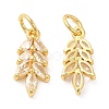 Rack Plating Brass Pave Cubic Zirconia Pendants KK-Z026-02G-1