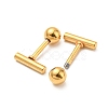 Ion Plating(IP) 304 Stainless Steel Stud Earrings EJEW-Z034-04A-G-2