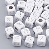 Plated Acrylic Beads X-SACR-N002-06B-1
