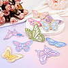 10Pcs 10 Styles Computerized Embroidery Cloth Self Adhesive Patches PATC-TA00001-04-5