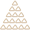 20Pcs Triangle Alloy Linking Rings FIND-CY0001-17G-1