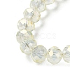 Electroplate Transparent Glass Beads Strands EGLA-A034-T6mm-T16-4