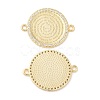 Rack Plating Brass Micro Pave Clear Cubic Zirconia Connector Charms KK-K332-17G-2