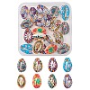 20Pcs Printed Natural Cowrie Shell Beads SHEL-YW0001-03C-2