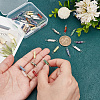 40Pcs 10 Styles Natural Mixed Gemstone Copper Wire Wrapped Column Connector Charms PALLOY-HY00040-3