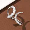 Brass Micro Pave Cubic Zirconia Cuff Open Rings RJEW-C158-03P-1