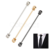 3Pcs 3 Colors Brass Kilt Pins AJEW-ME0002-88-1