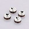 Brass Grade A Rhinestone Spacer Beads RB-A014-Z6mm-15S-1