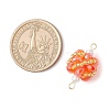 Glass Beaded Round Sphere Links PALLOY-MZ00874-01-2
