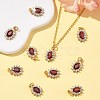 SHEGRACE Brass Micro Pave Cubic Zirconia Pendants XGRQ2O123-446F-G-5