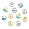 11Pcs 11 Colors Alloy Glass Pendants FIND-CJ0004-97-8