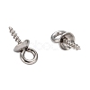 Tarnish Resistant 304 Stainless Steel Screw Eye Pin Peg Bails STAS-E076-05-2