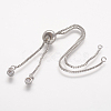 Rack Plating Brass Chain Bracelet Making KK-A142-017P-1