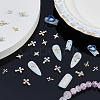 60Pcs 6 Styles Alloy Rhinestone Cabochons MRMJ-FH0001-53-4