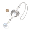 Glass Round Hanging Suncatchers HJEW-JM04608-3