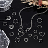 60Pcs 6 Styles 304 Stainless Steel Linking Ring STAS-UN0056-44-2