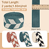 3Pcs 3 Colors Polyester Jacquard Rhomboid Ribbon OCOR-BC0006-72-2