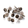 Brass Stud Earring Settings IFIN-Q006-AB-1