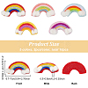 10Pcs 5 Colors Handwork Felt Needle Felting Rainbow Ornaments AJEW-BC0001-98-2