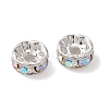Brass Rhinestone Spacer Beads RB-YW0001-04D-02S-3