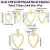 12Pcs 3 Styles Rack Plating Brass Pendants KK-BBC0025-61-2