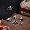 6Pcs 6 Styles Alloy Lapel Pin Backs for Backpack Clothes JEWB-UN0002-70-4