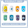 32Pcs 8 Colors Handmade Evil Eye Lampwork Beads LAMP-NB0002-13-2