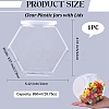 Hexagon Plastic Screw Top Bead Jars with White Lid CON-WH20029-001B-2