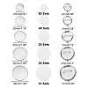 CHGCRAFT 150 Sets 5 Sizes Iron Brooch Cabochon Bezel Settings DIY-CA0005-16-2