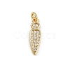 Brass Micro Pave Cubic Zirconia Charms KK-H077-02G-06-1