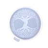 Flat Round with Tree of Life DIY Silicone Cup Mat Molds PW-WG16761-07-1