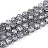 Transparent Crackle Glass Beads Strands GLAA-N053-10mm-02-1