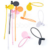 50Pcs 5 Colors Flat Round Plastic Hang Tag Fasteners FIND-TA0010-02-2
