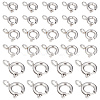 SUNNYCLUE 30Pcs 3 Styles 304 Stainless Steel Smooth Surface Spring Ring Clasps STAS-SC0004-41-1