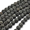 Unwaxed Natural Lava Rock Bead Strands G-F309-16mm-1
