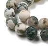 Natural Tree Agate Frosted Agate Round Gemstone Beads Strands X-G-O151-01-8mm-4