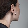 Alloy Cartoon Dog Front Back Stud Earrings JE913A-5