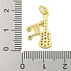 Rack Plating Brass Micro Pave Clear Cubic Zirconia Pendants KK-U021-06G-3
