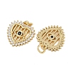 Brass Micro Pave Cubic Zirconia Pendants ZIRC-I367-11G-09-2