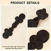20 Pairs Handmade Chinese Frogs Knots Buttons BUTT-BC0001-06B-4
