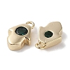 Brass Micro Pave Cubic Zirconia Charms KK-G491-27G-01-2